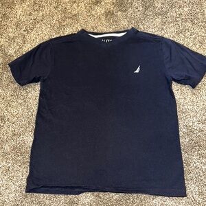 Nautica Blue Short Sleeve Tee with Classic V Neck
